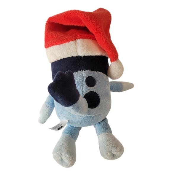 Bluey Plush Stuffed Animal 10" Christmas Santa Hat Holiday Toy Christmas Plushie - Picture 2 of 11